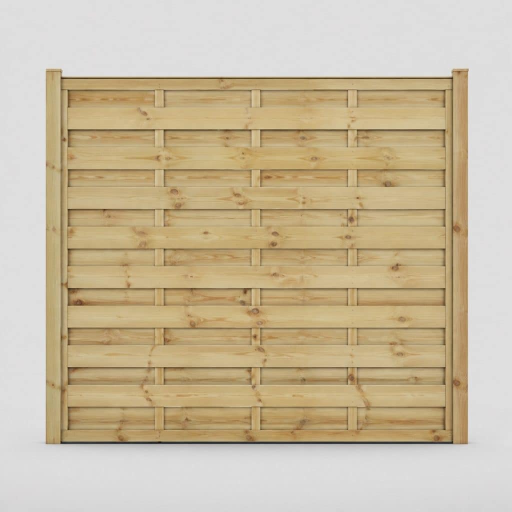 Clôture en bois présenté seul, fond neutre