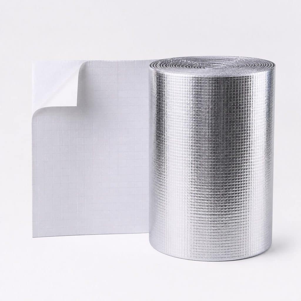 Isolant thermique autocollant présenté seul, fond neutre