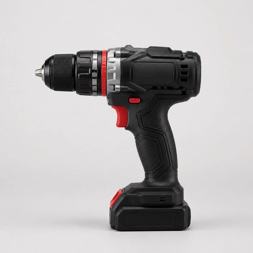 Perceuse-visseuse compacte présenté seul, fond neutre