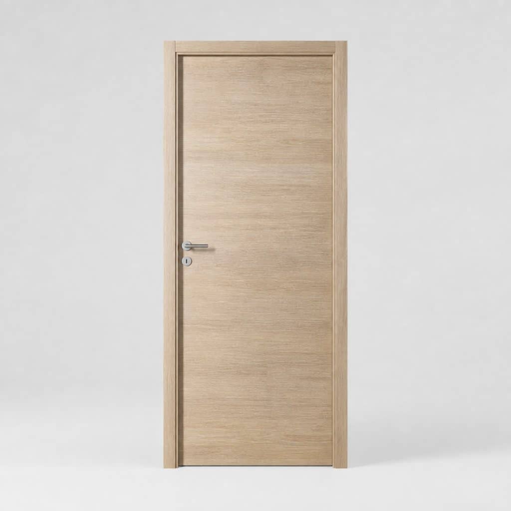 Porte intérieure acoustique présenté seul, fond neutre