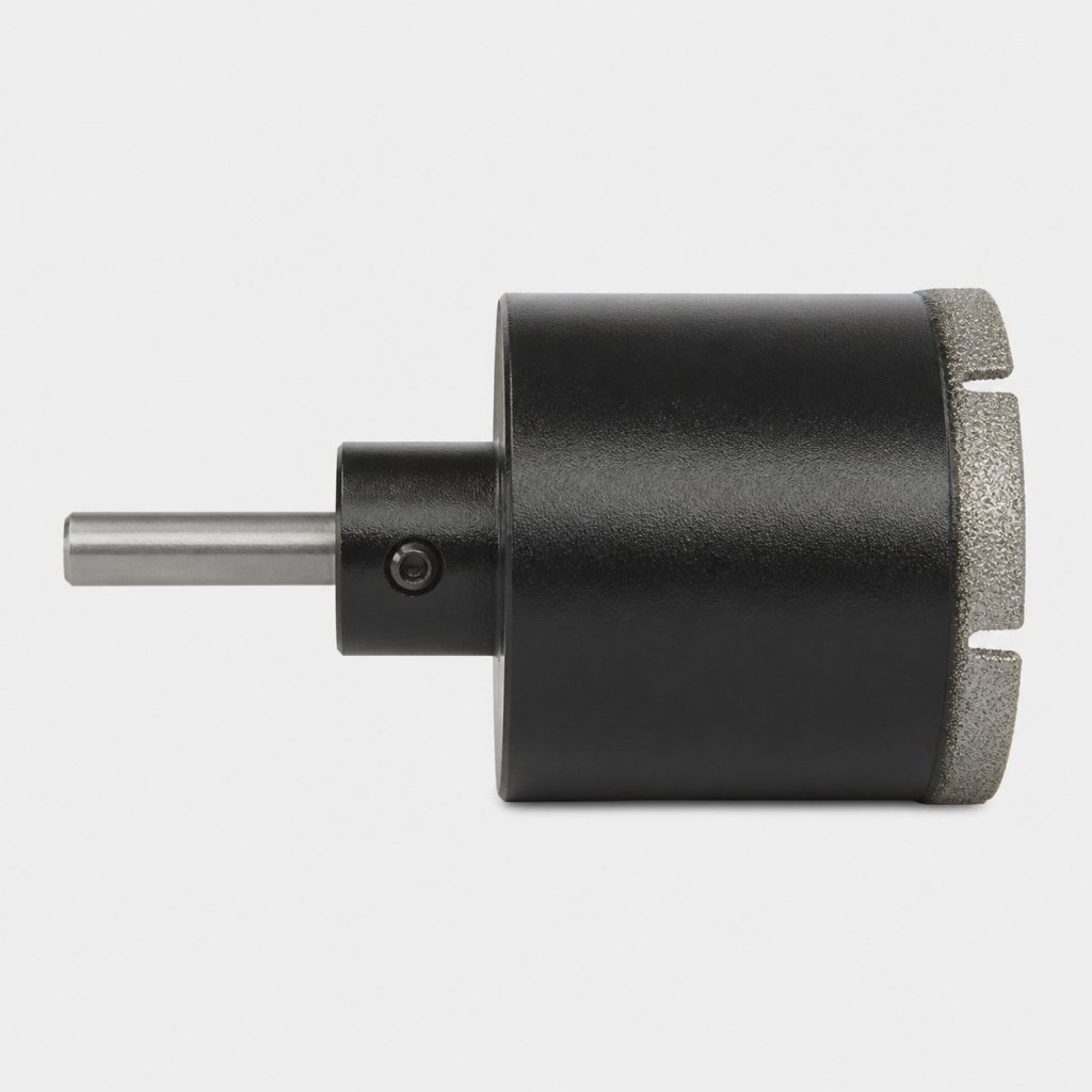 Scie cloche carrelage présenté seul, fond neutre