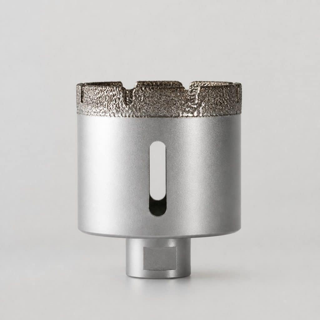 Scie cloche diamant présenté seul, fond neutre
